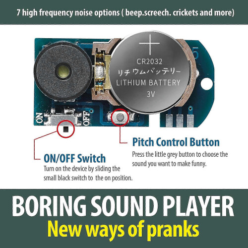 Prank Noise Generator 3-Pack with 7 Sound Effects, Random Interval Timer for April Fools Office Pranks 1
