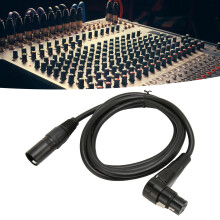 XLR Male to 90 Female Microphone Cable 3 Pin Silver Plated OFC 4.9ft