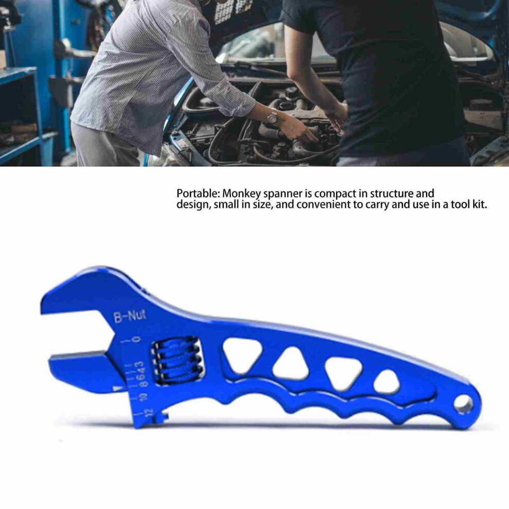Lightweight Blue Aluminum Alloy Adjustment Wrench For Home & Auto Repairs 8761388169667