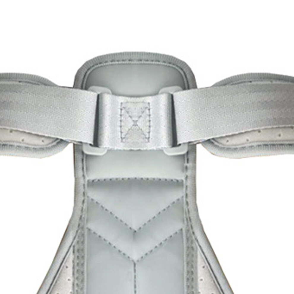 Nylon Breathable Posture Corrector Belt for Men and Women, Grey, L