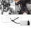 Square Motorcycle Side Mirror, Clear Wide Angle, 38mm Fit, Black 15