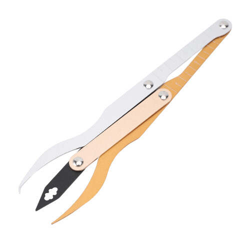 Règle de sourcils au ratio d'or Multi 17 cm acier 2