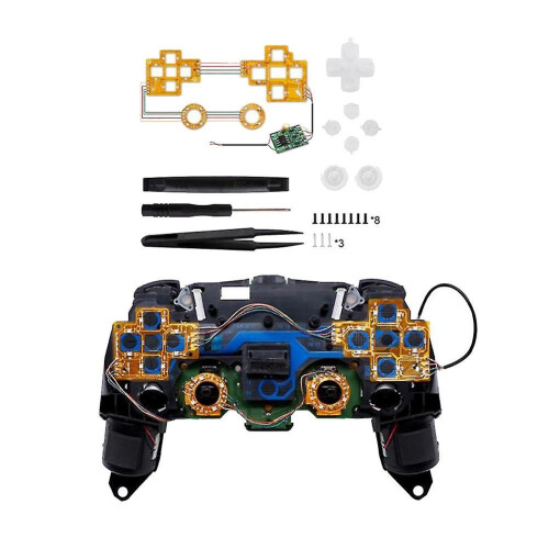 Wireless Controller Modification Kit with DIY Tools for Customisable Gamepad - LED Light Board, Buttons, Caps Installation Tools 1