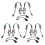 6Pcs 45W White LED Car Angel Eyes LED  HALO Ring Light Bulb Headlight Bulb for - E39 E53 E60 E61 1