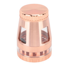 Small Rose Gold Zinc Alloy Manual Spice Grinder for Dry Herbs & Nuts