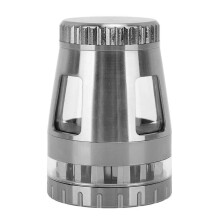 Small Portable Zinc Alloy Spice Grinder 50mm Silver Gray
