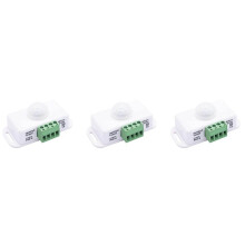 3X 12V 24V PIR Sensor de Movimento Função Controlador LED Corpo Interruptor Infravermelho Temporizador de Movimento Branco para Tiras de LED