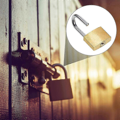 Mini Padlocks 12-Piece Set Solid Brass with 3 Keys Each for Luggage Backpacks Travel Security 2