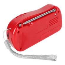 Vintage Mini Pocket AM FM Radio Built-in Speaker, Red, 1W