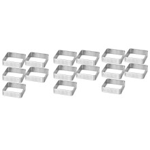 Perforierter Torten Ring, Rostfreier Stahl, Quadratische Form, Kuchen, Kreis, FranzöSisches Gebäck, Backen Werkzeug Teile, 15 Stück