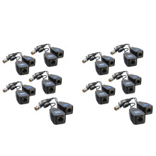 10Pairs CCTV Coax BNC Video Power Balun Transceiver to CAT5E 6 RJ45 Connector Coaxial/Analog HD Twisted Pair Transmitter