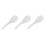 3X Kitchen Dotted White Plastic Flat Rice Scoop Paddle Meal Spoon 1