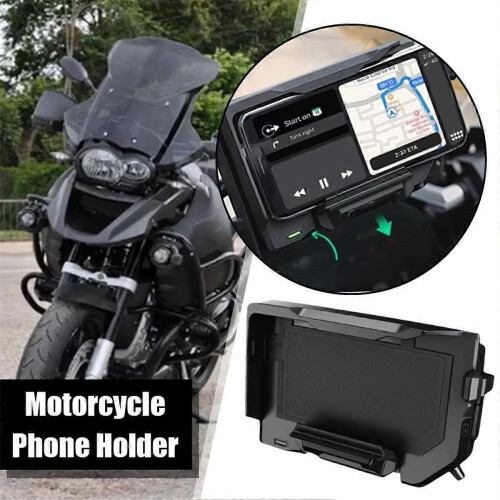 Βάση τηλεφώνου μοτοσικλέτας συμβατή με BMW R1250GS/ADV, μαύρη βάση ABS με ασύρματη φόρτιση 2