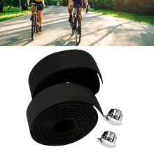 2PCS Black Bike Handlebar Tape Rubber Shock Absorption 200x3cm