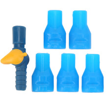 Set of 5 Food Grade Silicone Water Bag Bite Valves with Connector for Hydration