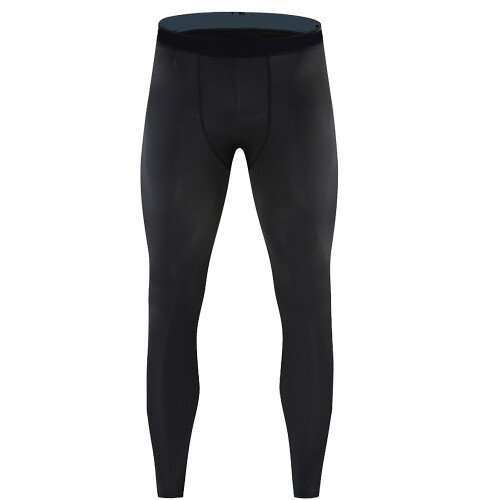 Men's Black Quick-Dry Elastic Compression Leggings M-XXL 1