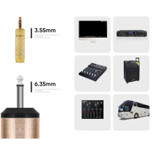 2X Wireless Microphone System,Wireless Microphone Set with Headset & Lavalier Lapel Mics Beltpack Transmitter Receiver
