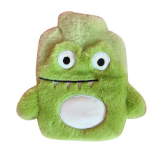 Leakproof 2L Green Crocodile Cartoon Hot Water Bag with Soft Cover
