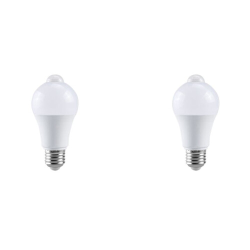 2X 85-265V E27 PIR Motion Sensor Lamp 12W Bulb with Motion Sensor Infrared Motion Detector Security Light Warm Light