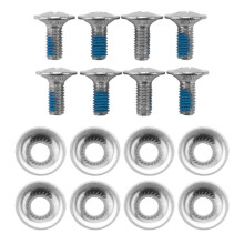 Snowboard Binding Screw Set Include 8 Pieces Snowboard Mounting Screws and 8 Pieces Snowboarding Screw Washers