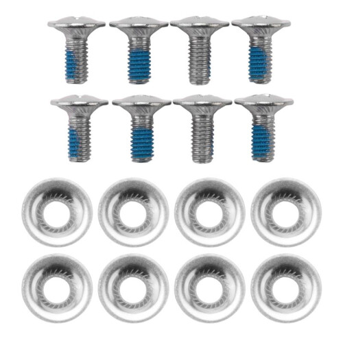 Snowboard Binding Screw Set Include 8 Pieces Snowboard Mounting Screws and 8 Pieces Snowboarding Screw Washers