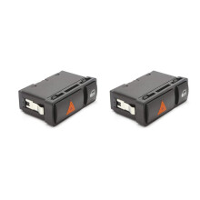 2X Interrupteur de Lumière Flash D'Urgence Bouton Poussoir Interrupteur de Verrouillage Des Feux de Détresse Pour- 3 Series E46 61318368920