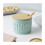 Sucrier Balvi en céramique et bambou - Turquoise 6