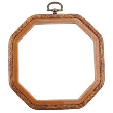 20PCS Octagon Embroidery Hoops Imitated Wood Stitch Hoop Set Display Frame for Art Handy Sewing and Hanging