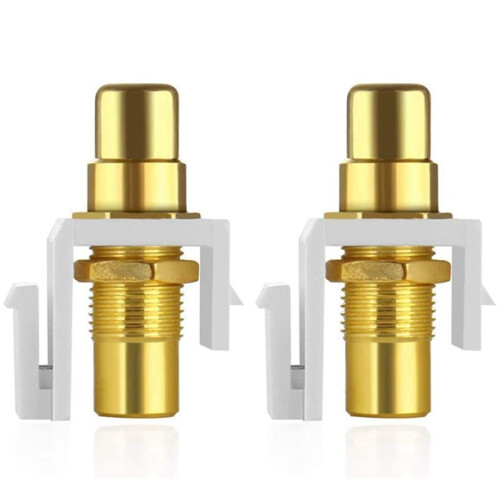 15-Pack RCA  Jack Insert Connector Socket Female Snap in Adapter Port Gold Plated Inline Coupler for Wall Plate 1