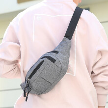 Multifunctional Waterproof Unisex Fanny Pack 28x14x10cm Gray