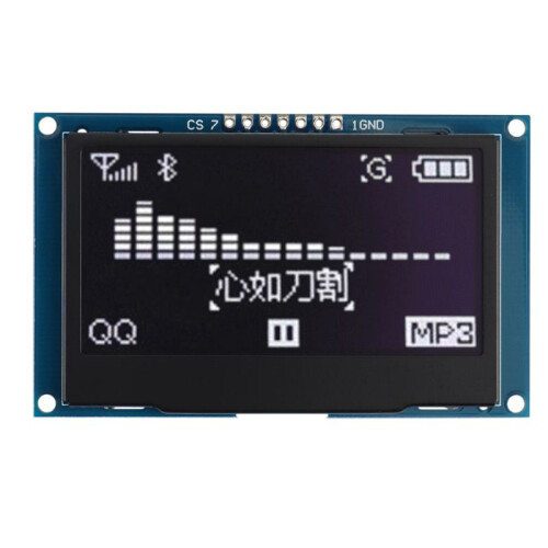 2X Módulo de Exibição OLED de 2,42 Polegadas 12864 128X64 IIC I2C SPI Tela LCD Serial para C51 STM32 SSD1309 (Fonte Branca) 1