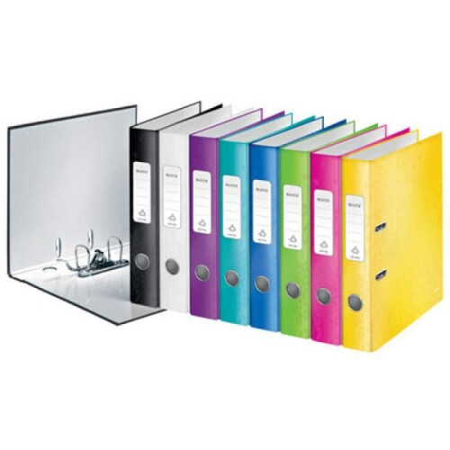 LEITZ Raccoglitore WOW, 180 gradi, A4, 80 mm, giallo 0,000000 Nero 1