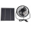 2X -Ventilador Elétrico com Painel Solar Portátil 5W 4 Polegadas com Efeito de Estufa Exaustor Solar para Escritório Ao Ar Livre 4