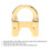 Archery Metal D Loop U Shape Ring Aluminum Alloy Gold 7g Archery Accessory 10