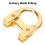 Archery Metal D Loop U Shape Ring Aluminum Alloy Gold 7g Archery Accessory 12