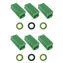 Floral Skumbur, 6-Pack Blommig Skumblock för Blomma, BlomhåLlare med Blommig Skum, BurskåL Blomskum