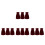 12Pcs Piano Pedal Covers Red Protective 3