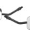 Square Motorcycle Side Mirror, Clear Wide Angle, 38mm Fit, Black 3