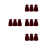 12Pcs Piano Pedal Covers Red Protective 6