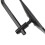 Square Motorcycle Side Mirror, Clear Wide Angle, 38mm Fit, Black 7