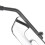 Square Motorcycle Side Mirror, Clear Wide Angle, 38mm Fit, Black 10