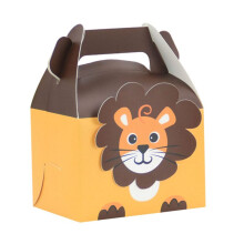 60Pcs Animal Party Bags, Paper Gift Bags, Small Paper Bags for Kids Party, 4 Designs Jungle Theme Birthday Party