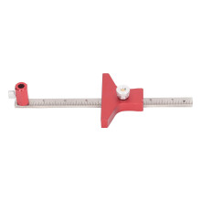 Règle en alliage d'aluminium à double graduation pour menuiserie, graduation à 30-90, longueur 30 cm