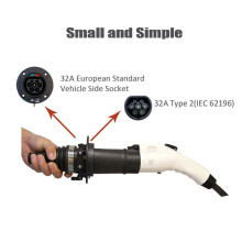 2X EVSE J1772 Adaptor Type 1 to Type 2 Socket Electric Vehicle Car EV Charger Connector IEC 62196 Adapter for Cars
