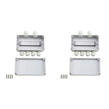 2X IP66 Waterproof Junction Box 2 in 4 Out Waterproof Electrical Box for Diameter 4-8 mm Wire