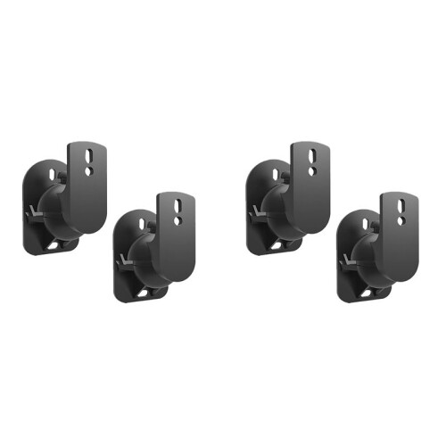 4PCS Speaker Mount Wall Bracket Stand Surround Holder Adjustable Swivel and Tilt Angle Rotation