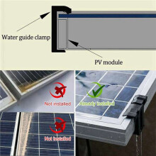 60 StüCk Photovoltaik-Panel-EntwäSserungsschnalle, OberfläChenplatte, Solarpanel-Wasserablauf-Clip für Solarpanel-EntwäSserung, Schwarz, 30 mm