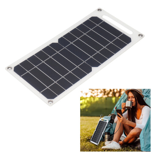 6W Mini-Mono-Solarmodul USB 300x145x2mm Schwarz 1