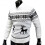 (M,White)Men Christmas Jumper Sweater Pullover Tops 2