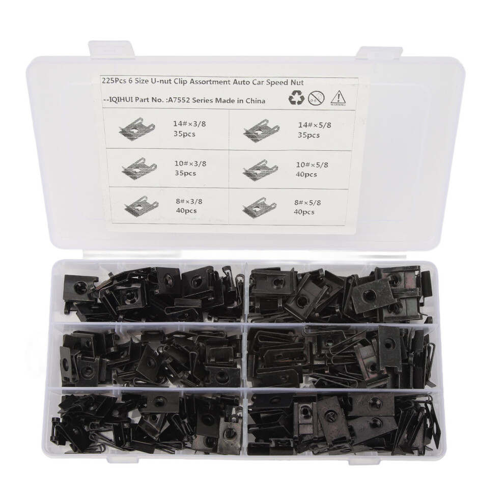 U Nut Clip Kit 225Pcs Stable & Strong 7055741168864